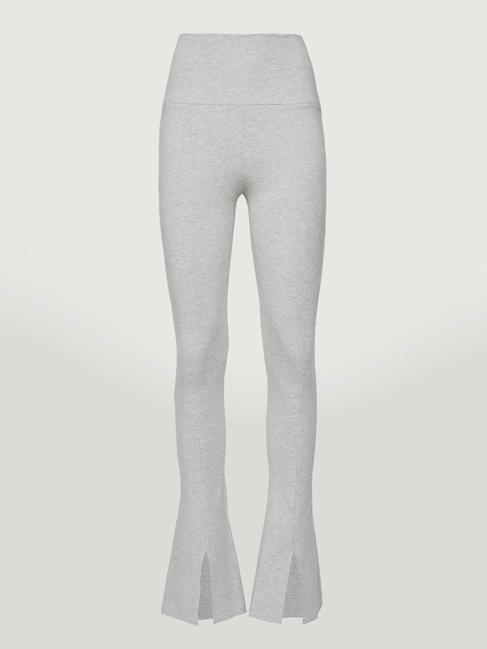 Norma Kamali NWT Spat Legging Pull-On Pants Split Hem Heather Grey Stretch